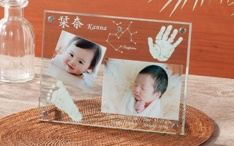 エンジェルメモリーズ　赤ちゃん 手形 足形 アクリル フォトフレーム