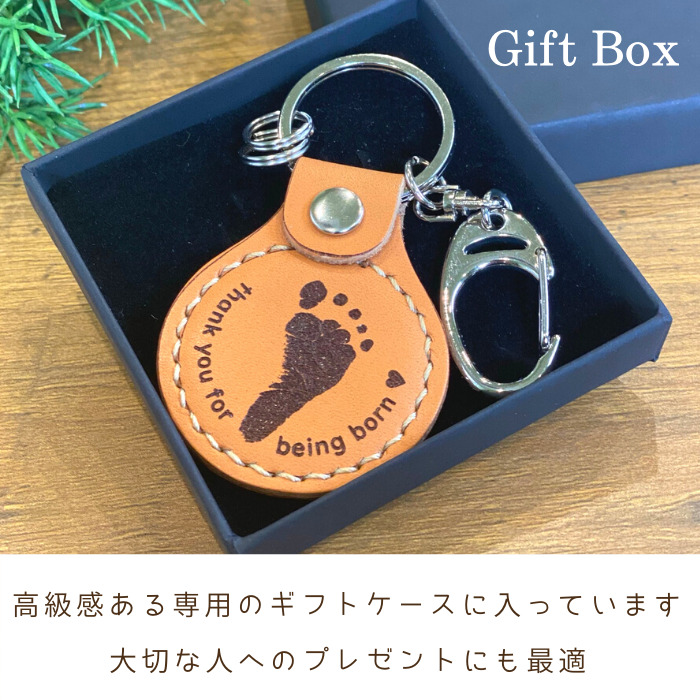 peaceful key ring 本革タイプ　ベビー　手形　足形　キーホルダー 12